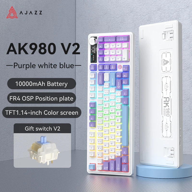 AJAZZ AK980 V2 Mechanical Keyboard Hot-swappable