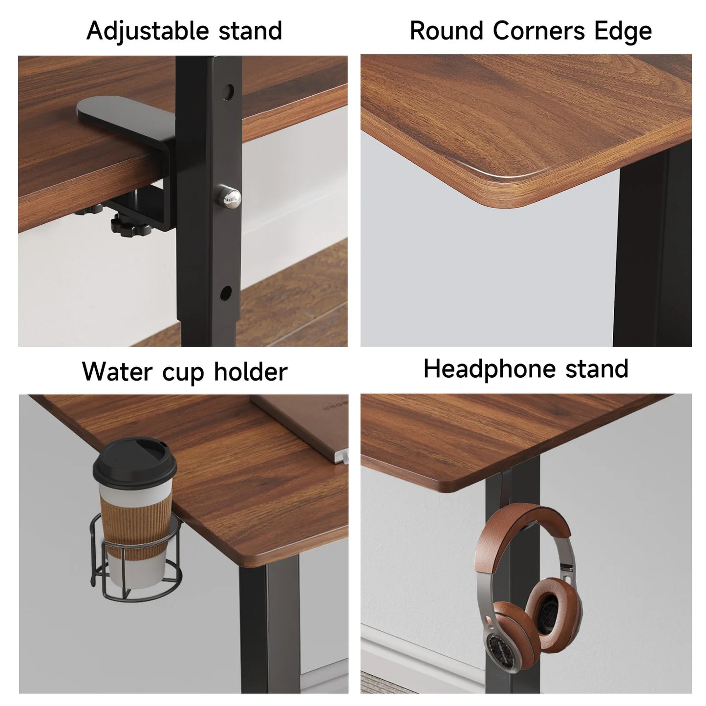 Standing Desk w/ 2 Adjustable Monitor Shelves