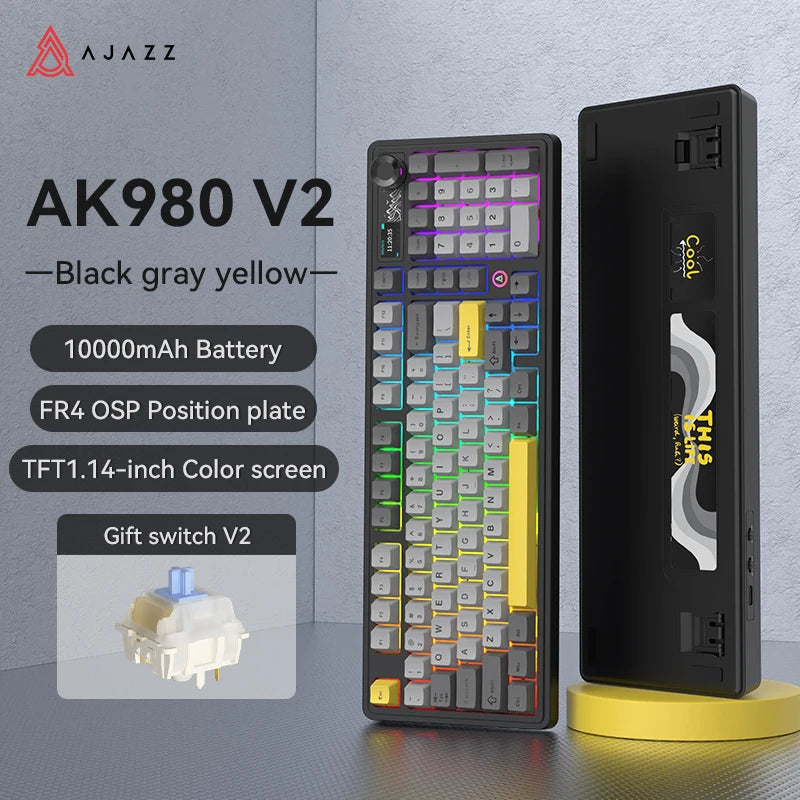 AJAZZ AK980 V2 Mechanical Keyboard Hot-swappable