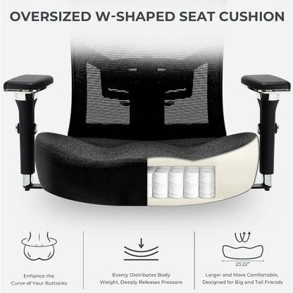 Ergonomic Oversize Mesh Desk Chair