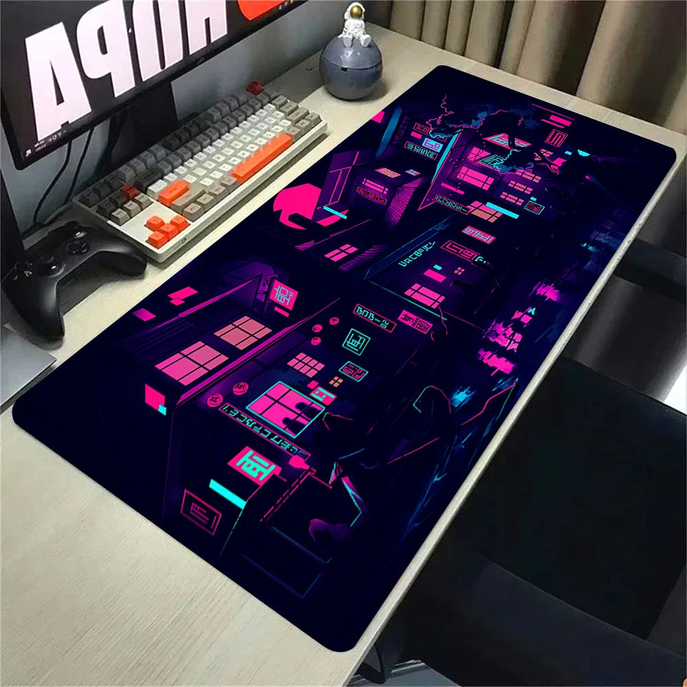 Blue Neon City MOUSEPAD
