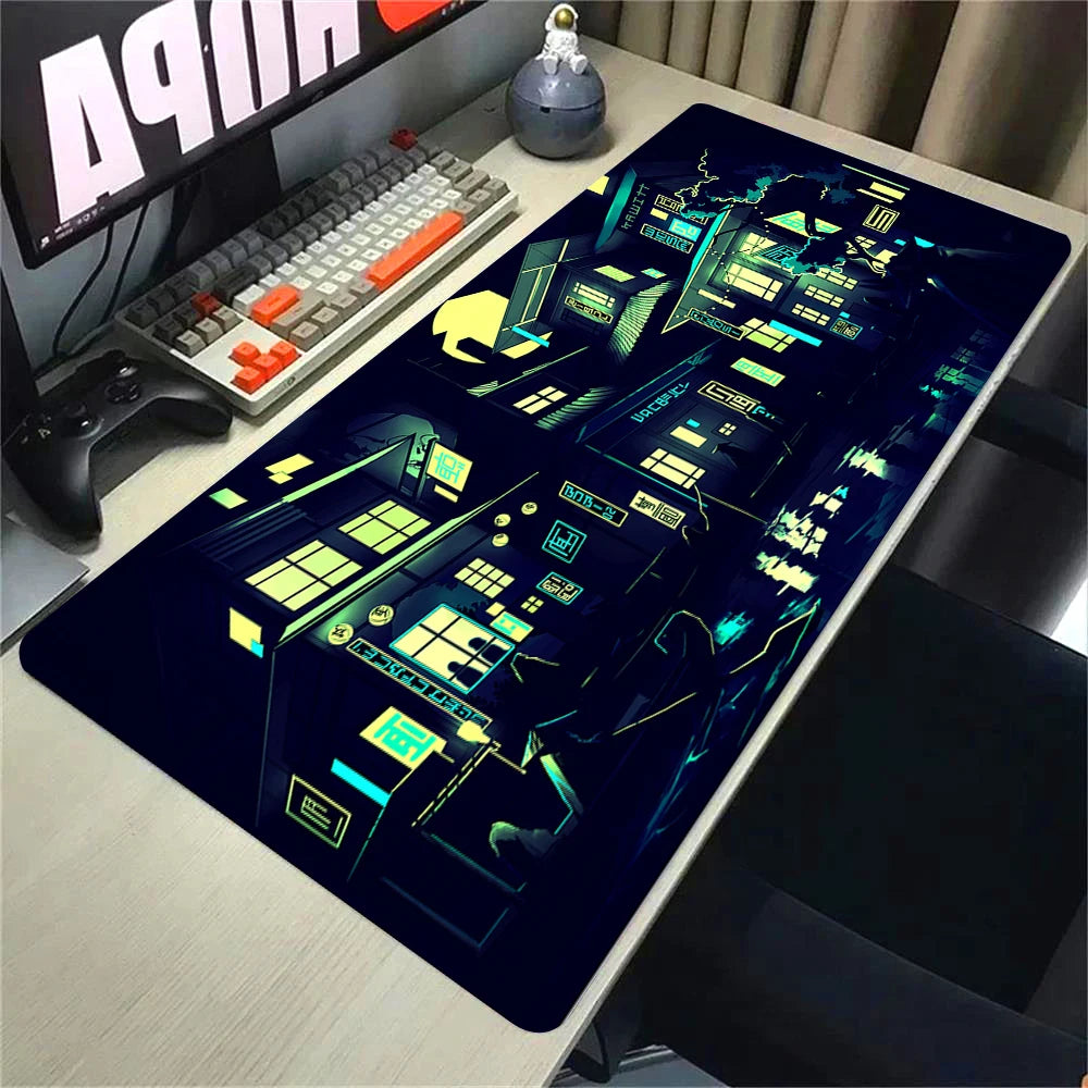 Blue Neon City MOUSEPAD