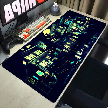 Blue Neon City MOUSEPAD