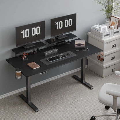 Standing Desk w/ 2 Adjustable Monitor Shelves