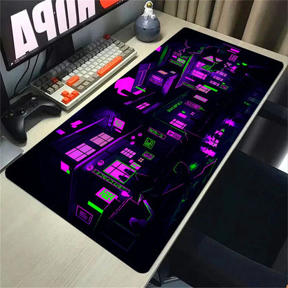 Blue Neon City MOUSEPAD