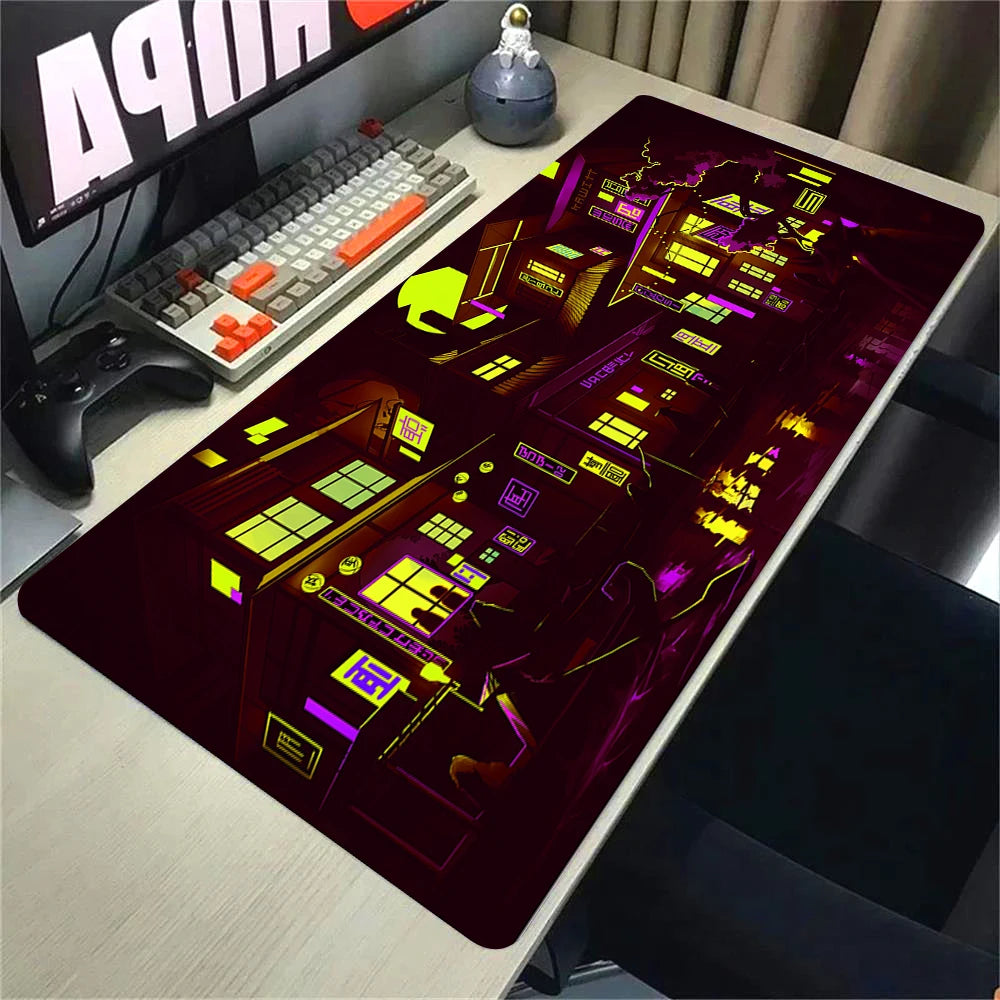 Blue Neon City MOUSEPAD