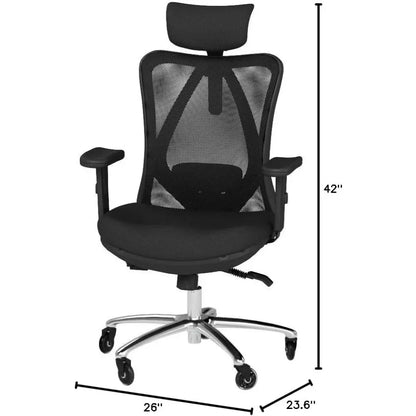 Ergonomic Office Chair Adjustable Desk Chair with Lumbar Support and Rollerblade Wheel