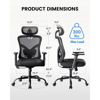 Ergonomic Office Chair with Padded Lumbar Support