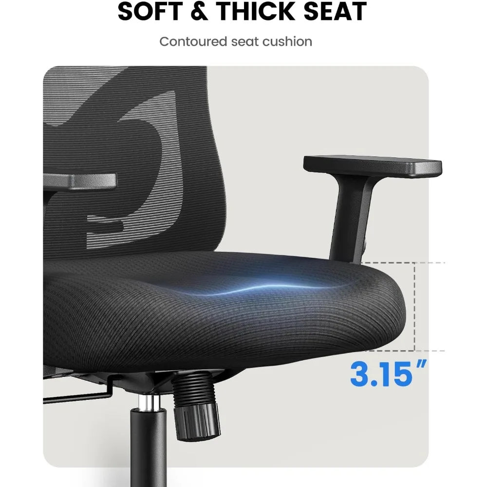 Ergonomic Office Chair with Padded Lumbar Support