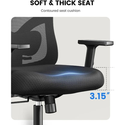 Ergonomic Office Chair with Padded Lumbar Support