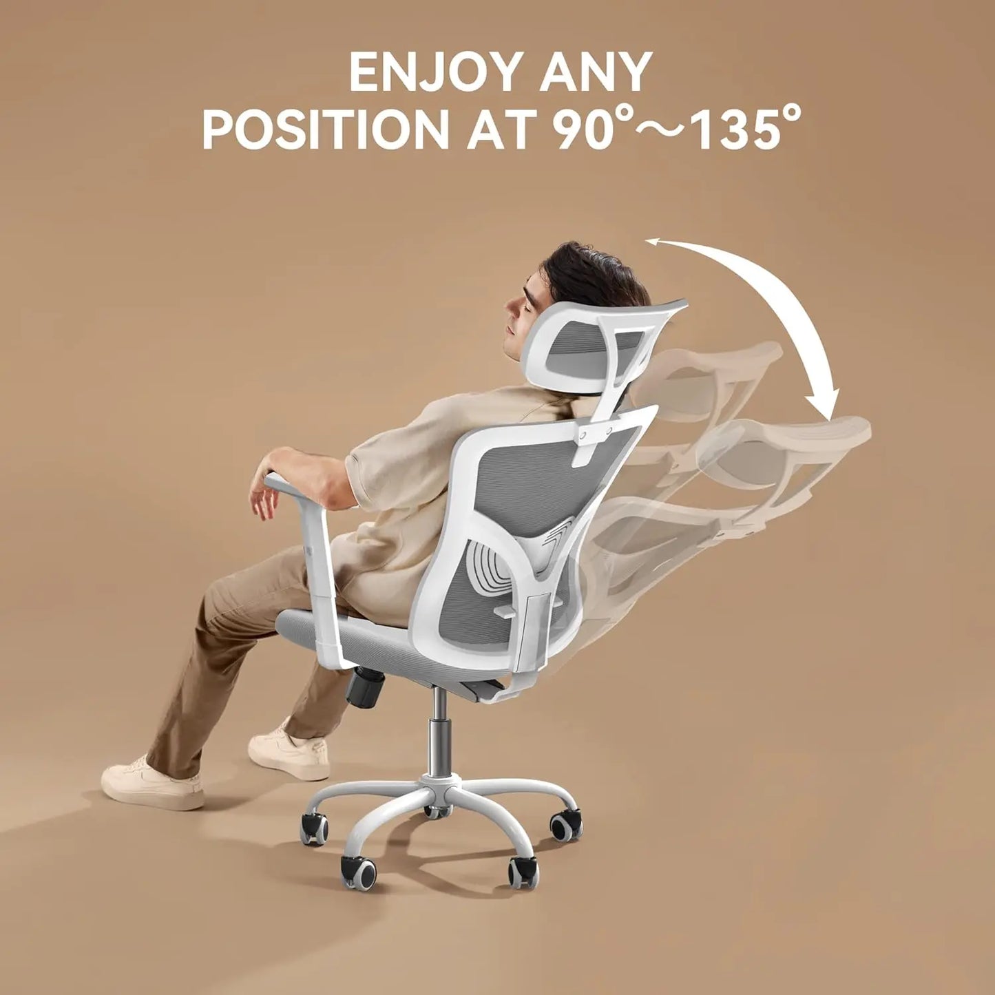 Ergonomic Office Chair with Padded Lumbar Support