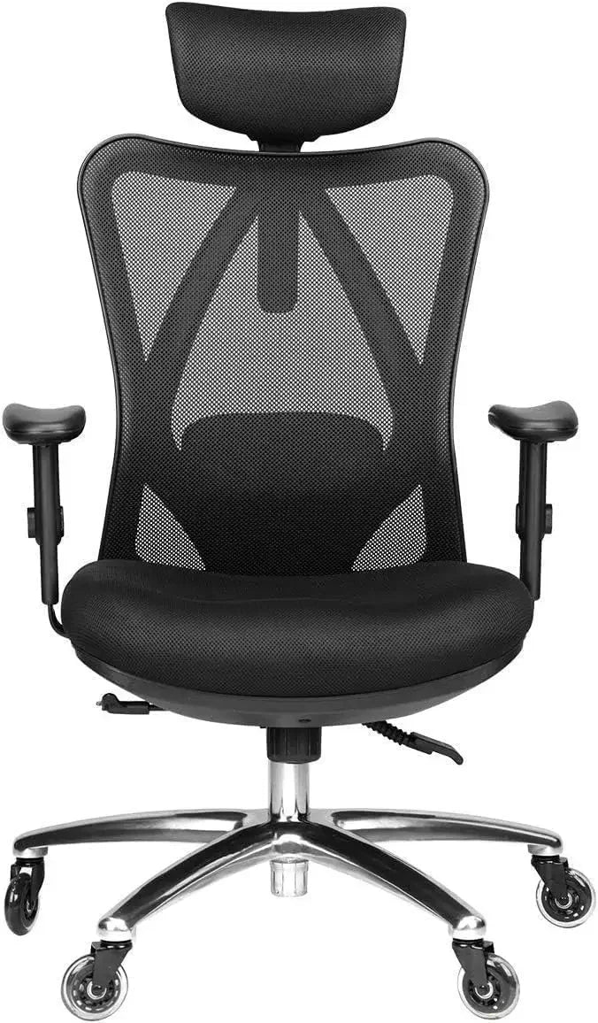 Ergonomic Office Chair Adjustable Desk Chair with Lumbar Support and Rollerblade Wheel