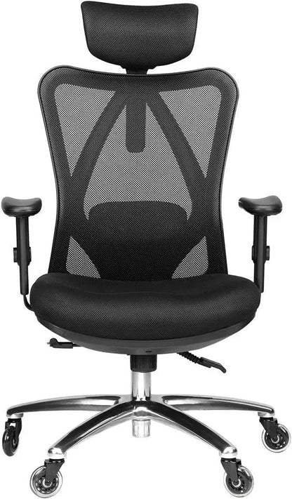 Ergonomic Office Chair Adjustable Desk Chair with Lumbar Support and Rollerblade Wheel