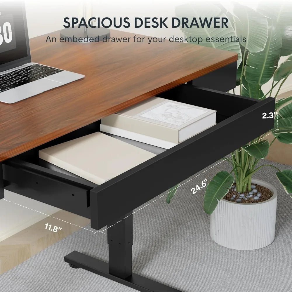 Standing Desk with Double Drawers