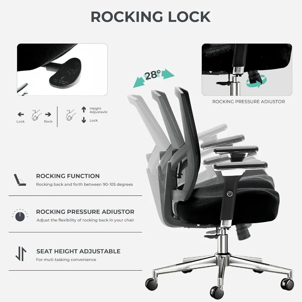 Ergonomic Oversize Mesh Desk Chair