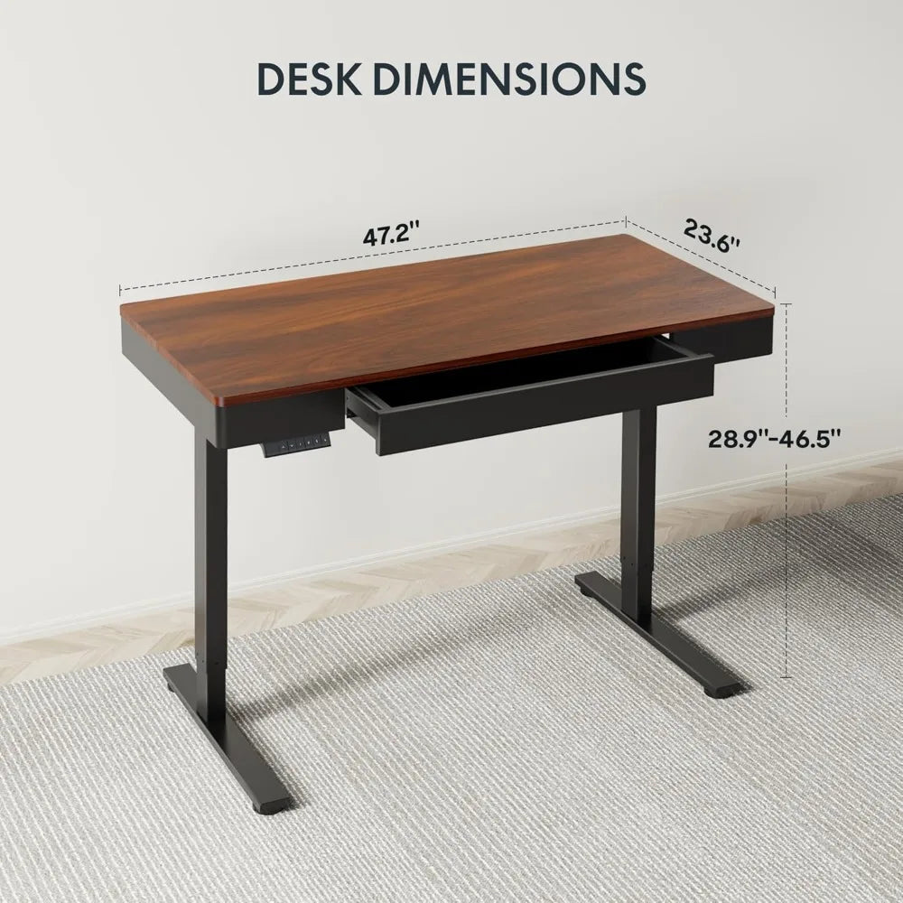 Standing Desk with Double Drawers